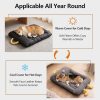 Marchul Pet Bed Mats, Dog Crate Bed, Cat Mat with Non-Slip Bottom, Removable Washable Dual Cover Set (Faux Leather Shell + Plush Cover), Soft Sleeping Cushion for Indoor for Medium Dogs & Cats (Large)