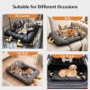 Marchul Pet Bed Mats, Dog Crate Bed, Cat Mat with Non-Slip Bottom, Removable Washable Dual Cover Set (Faux Leather Shell + Plush Cover), Soft Sleeping Cushion for Indoor for Medium Dogs & Cats (Large)
