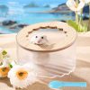 Hamster Sand Bath Container, Hamster Sand Bath Box with Cleaning Scoop, Transparent Hamster Bathtub Bathroom Toilet, Easy to Clean, Hamster Litter Box for Dwarf Hamster, Syrian Hamster, Gerbil