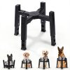 Dog Bowl Stand Adjustable Height and Width [Stand Only], Elevated Dog Bowls for Medium & Large Dogs, Anti-Slip Base Stable Raised Feeder