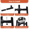 Dog Bowl Stand Adjustable Height and Width [Stand Only], Elevated Dog Bowls for Medium & Large Dogs, Anti-Slip Base Stable Raised Feeder