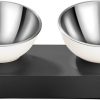 Stainless Steel Elevated Dog Bowls Set, Dual Raised Cat Water Bowls for Indoor for Healthy Digestion