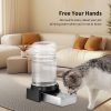 Marchul 1 Gallon Cat Water Dispenser, Automatic Gravity Dog Water Bowl Dispenser with 3 Filters, Stainless Steel Large Capacity Cat Waterer for Cats and Small Dogs (3 Filters) 3.8L
