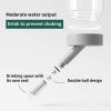 Hamster Water Bottle for Glass Tank, No Drip Guinea Pig Water Bottle with Stand/Holder Adjustable, Leak-Proof Small Animal Water Bottles for Hamsters (4oz, White)