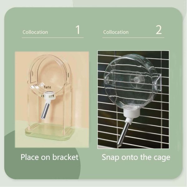 Hamster Water Bottle with Stand No Drip Water Dispenser for Syrian Dwarf Hamsters Gerbils Mice Rats and Other Small Animals