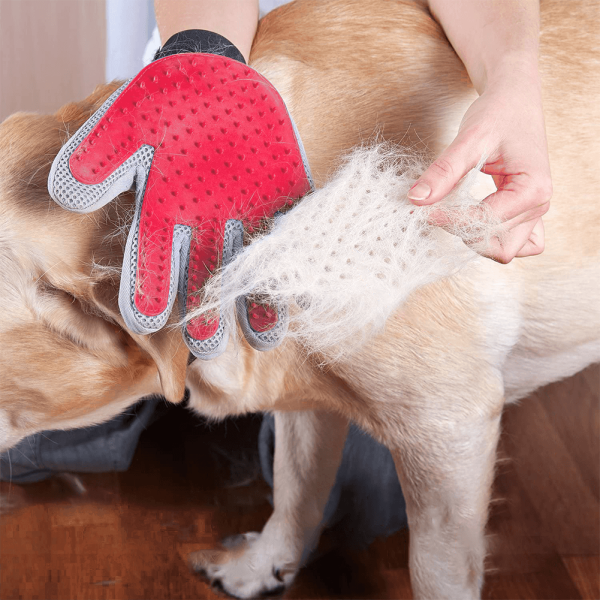 Upgrade Efficient Pet Hair Remover Gloves: Gentle Shedding Brushes for Dogs, Cats & Horses with Long and Short Hair, 1 Pair