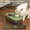 Cat Water Fountain and Stainless Steel Food Bowl, 100oz/3L Super Quiet Automatic Pet Water Dispenser with Smart Pump and 3 Replacement Filters for Cats and Small Dogs, Green