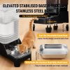7L Automatic Cat Feeder and 8L Automatic Gravity Pet Water Dispenser with Patented Faucet, Stainless Steel Bowl, Adjustable Elevated Base, Battery Operated, Timed Feeder