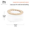 Hamster Sand Bath Container, Hamster Sand Bath Box with Cleaning Scoop, Transparent Hamster Bathtub Bathroom Toilet, Easy to Clean, Hamster Litter Box for Dwarf Hamster, Syrian Hamster, Gerbil