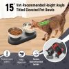 Stainless Steel Elevated Dog Bowls Set, Dual Raised Cat Water Bowls for Indoor for Healthy Digestion