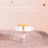 Cat Water Fountain and Stainless Steel Food Bowl, 100oz/3L Super Quiet Automatic Pet Water Dispenser with Smart Pump and 3 Replacement Filters for Cats and Small Dogs, Pink
