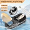 Stainless Steel Dog Cat Bowls, 15° Tilted Elevated Cat Food and Water Bowl Set with 500ml Gravity Bottle for Small Medium Pets, Leak-Proof