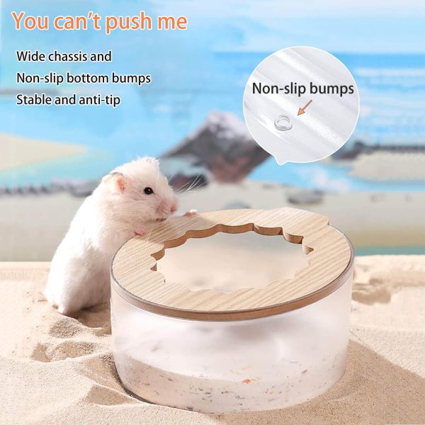 Hamster Sand Bath Container, Hamster Sand Bath Box with Cleaning Scoop, Transparent Hamster Bathtub Bathroom Toilet, Easy to Clean, Hamster Litter Box for Dwarf Hamster, Syrian Hamster, Gerbil