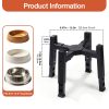 Dog Bowl Stand Adjustable Height and Width [Stand Only], Elevated Dog Bowls for Medium & Large Dogs, Anti-Slip Base Stable Raised Feeder