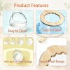 Marchu Hamster Sand Bath & Food Bowl Set, Multipurpose Small Pet Feeding Station with Transparent Anti-Spill Sandbox & No-Tip Dish, Easy-to-Clean Cage Accessories for Dwarf Syrian Hamsters and Gerbils