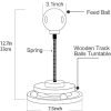 Cat Puzzle Feeder, Interactive Cat Toy with Treat Dispenser and Roller Track Ball,Wooden Slow Feeder Ball for Indoor Cats, 3-in-1 Food Puzzle Toy for Mental Stimulation