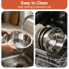 Elevated Dog Bowl with Stand, 2.5L Food Bowl and 3.3L Splash-Proof Floating Water Bowls with Large Capacity Stainless Steel, Adjustable Height & Width, Anti-Slip Stand for Medium Large Dogs