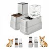 Marchul 1.1Gallon Elevated Dog Feeder and Water Dispenser, Adjustable Gravity Pet Feeder and Water Set with Stainless Steel Bowls, Designed to Protect Dog‘s Neck, Joints, Perfect for Cats and Dogs(4L)