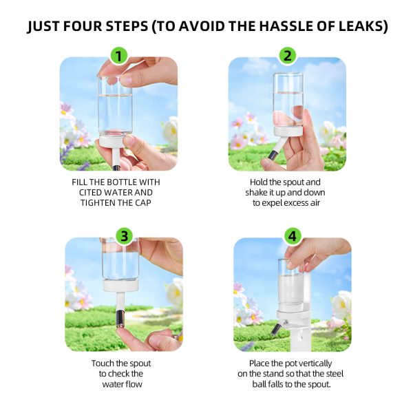 Hamster Water Bottle for Glass Tank, No Drip Guinea Pig Water Bottle with Stand/Holder Adjustable, Leak-Proof Small Animal Water Bottles for Hamsters (4oz, White)