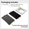 Marchul Pet Bed Mats, Dog Crate Bed, Cat Mat with Non-Slip Bottom, Removable Washable Dual Cover Set (Faux Leather Shell + Plush Cover), Soft Sleeping Cushion for Indoor for Medium Dogs & Cats (Large)