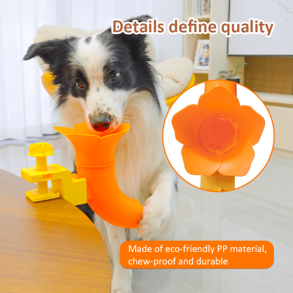 Dog Ball Launcher Toy, Adjustable Height Launcher Ball Thrower for Indoor/Outdoor Fetch Play, Interactive Energy Release Tool for Medium & Large Dogs, Easy Mount on Door/Post/Table