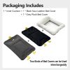 Marchul Dog Bed, Pet Bed Mat with Removable Faux Leather & Plush Covers (Inner core*1, Cover*2, 26 * 19in)
