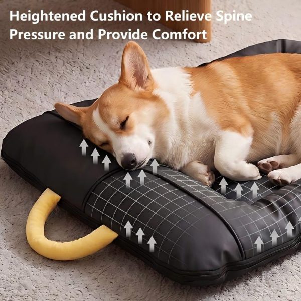 Marchul Dog Bed, Pet Bed Mat with Removable Faux Leather & Plush Covers (Inner core*1, Cover*2, 26 * 19in)