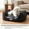 Marchul Faux Leather Dog Bed, Waterproof Cat Sofa Bed with Non-Slip Bottom