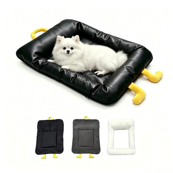 Marchul Dog Bed, Pet Bed Mat with Removable Faux Leather & Plush Covers (Inner core*1, Cover*2, 26 * 19in)
