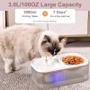 图3 Marchul Cat Water Fountain and Stainless Steel Food Bowl, 100oz/3L Super Quiet Automatic Pet Water Dispenser with Smart Pump and 3 Replacement Filters for Cats and Small Dogs, White