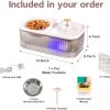 图8 Marchul Cat Water Fountain and Stainless Steel Food Bowl, 100oz/3L Super Quiet Automatic Pet Water Dispenser with Smart Pump and 3 Replacement Filters for Cats and Small Dogs, White