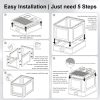7 Marchul Extra Large Enclosed Stainless Steel Cat Litter Box, XXL | Deeper Drawer Anti-Leak Design with Lid, Scoop & Litter Mat