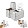 主图1 Marchul 8L Elevated Gravity Dog Feeder & Water Dispenser Adjustable with Stainless Steel Bowls to Protects Senior Pets' Neck and Joints