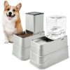 图2 Marchul 8L Elevated Gravity Dog Feeder & Water Dispenser Adjustable with Stainless Steel Bowls to Protects Senior Pets' Neck and Joints
