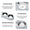 图6 Marchul Elevated Stainless Steel Cat Bowl with Gravity Water Bottle for Cats