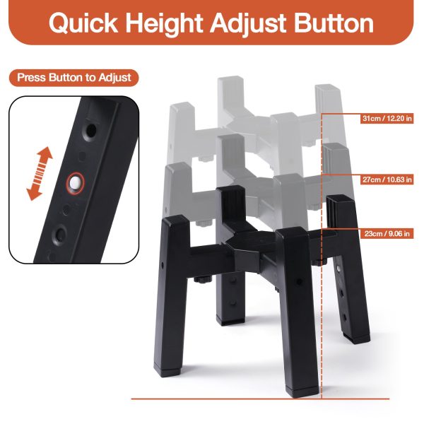图8 Marchul Adjustable Raised Dog Bowl Stand, Elevated Dog Bowls Stand Adjusts to 4 Height(2.36“, 9.06”, 10.63", 12.2") & Adjustable Width 8-12" for Small Medium Large Dogs (No Bowl Included)