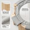 细节图 Marchul Wooden Elevated Cat Bed Hammock, Raised Breathable Rattan Surface Cat Lounge Bed, Ground Cats Sleeping Bed for Indoor Cat, 21 x 7in